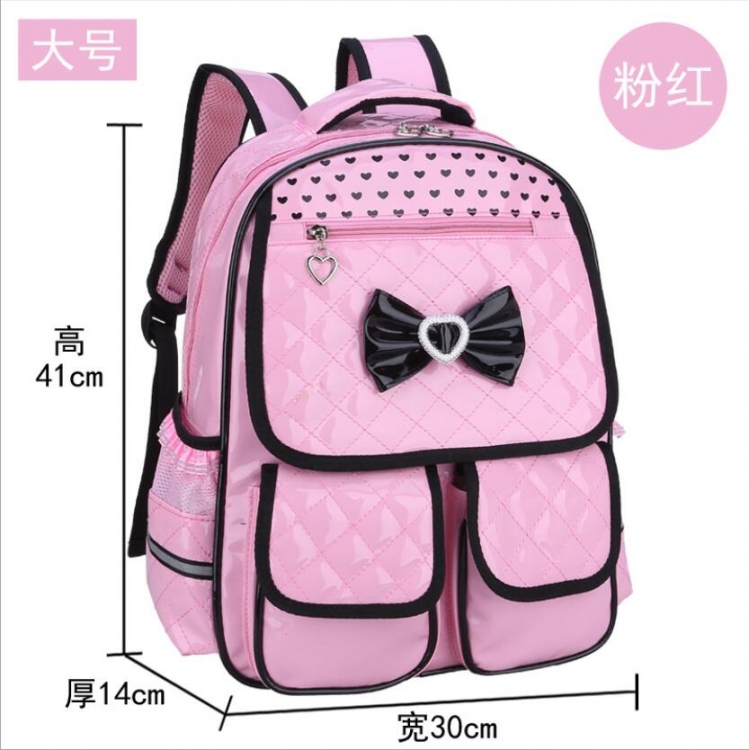 Pupils schoolbag waterproof PU leather backpack 41×30×14cm  price for 3  pcs