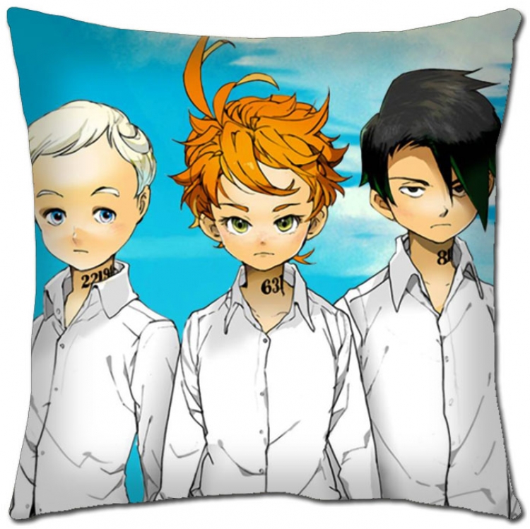 The Promised Neverla Anime square full-color pillow cushion 45X45CM NO FILLING  Y2-64