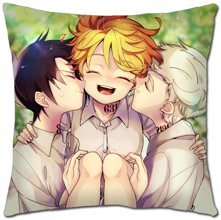 The Promised Neverla Anime square full-color pillow cushion 45X45CM NO FILLING  Y2-47