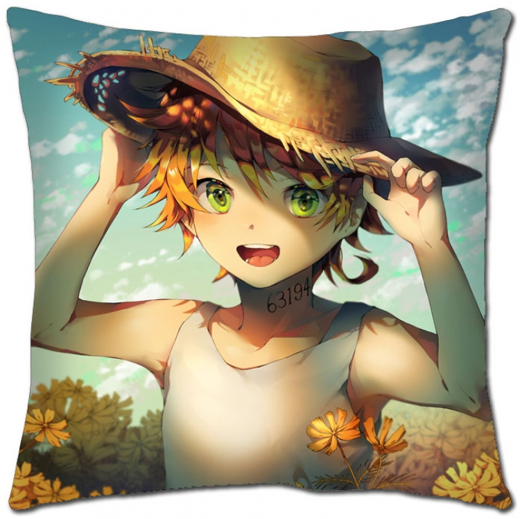 The Promised Neverla Anime square full-color pillow cushion 45X45CM NO FILLING  Y2-72