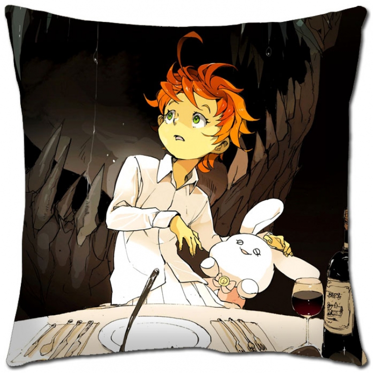 The Promised Neverla Anime square full-color pillow cushion 45X45CM NO FILLING  Y2-38