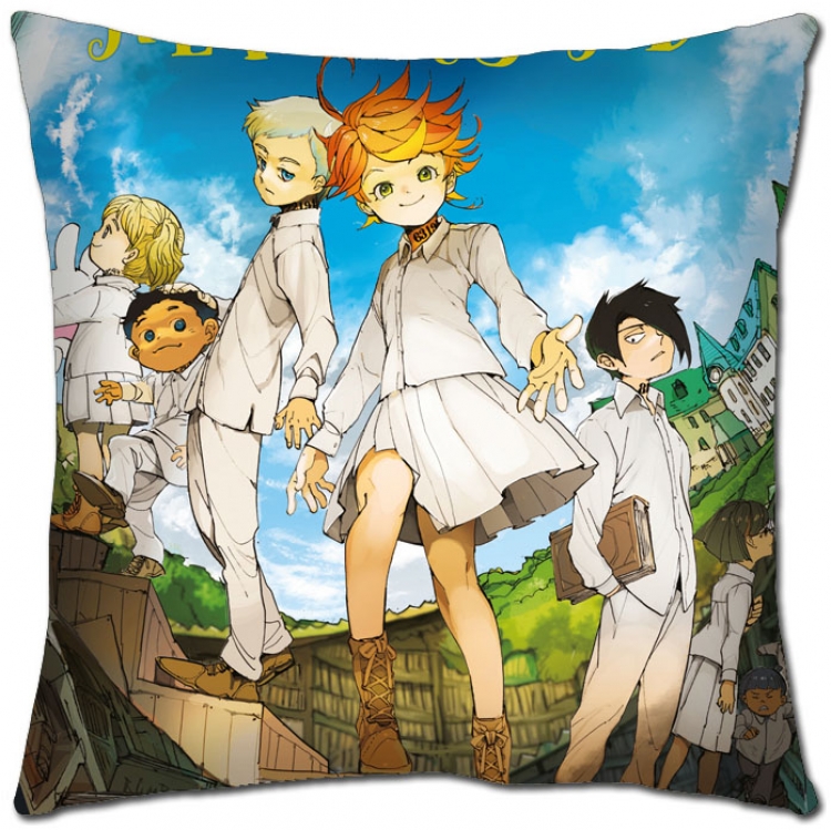 The Promised Neverla Anime square full-color pillow cushion 45X45CM NO FILLING  Y2-40