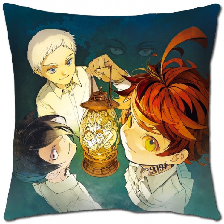 The Promised Neverla Anime square full-color pillow cushion 45X45CM NO FILLING  Y2-6