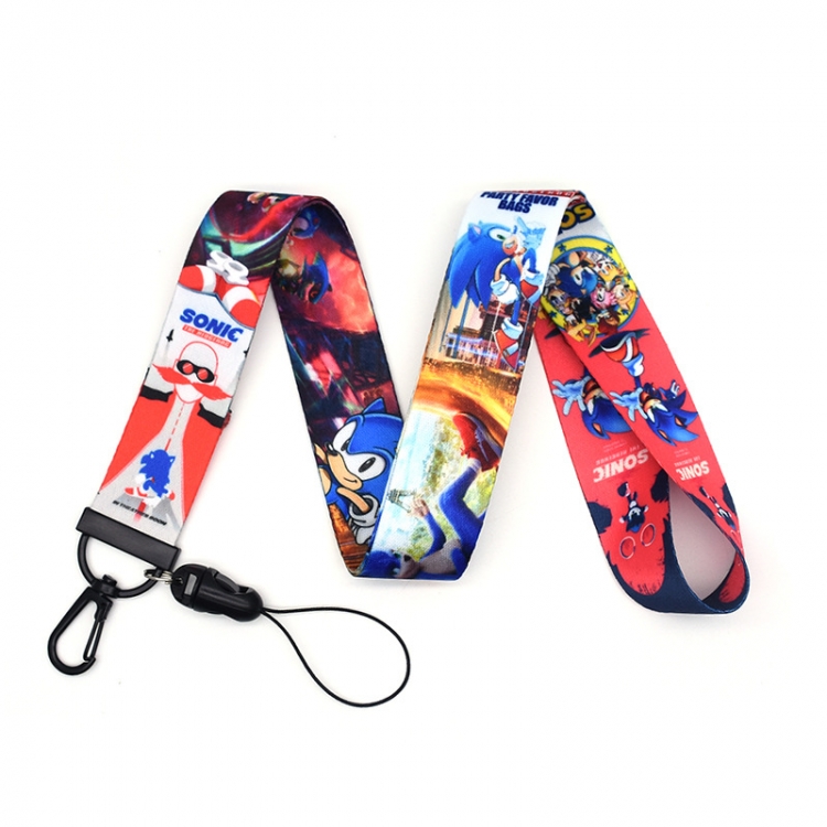 Sonic the Hedgehog Anime lanyard mobile phone rope 45cm price for 10 pcs