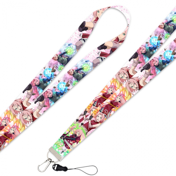 Naruto  Anime Silver buckle lanyard mobile phone rope 45CM  price for 10 pcs