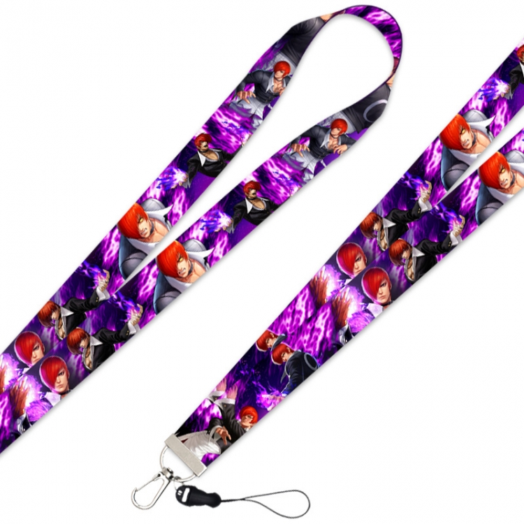 The King Of Fighter Anime Silver buckle lanyard mobile phone rope 45cm  price for 10 pcs