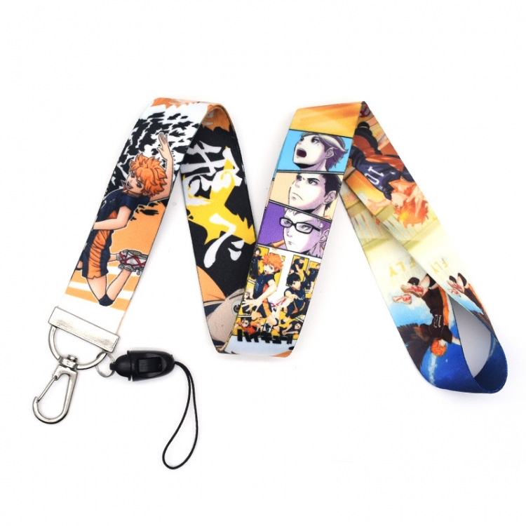 Haikyuu!! Anime Silver buckle lanyard mobile phone rope 45cm  price for 10 pcs