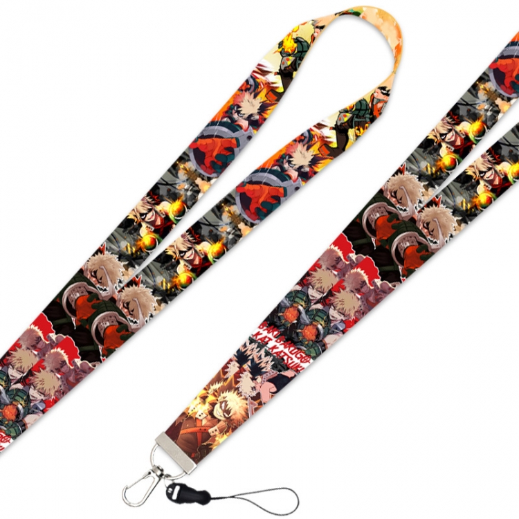 My Hero Academia Anime Silver buckle lanyard mobile phone rope 45cm price for 10 pcs