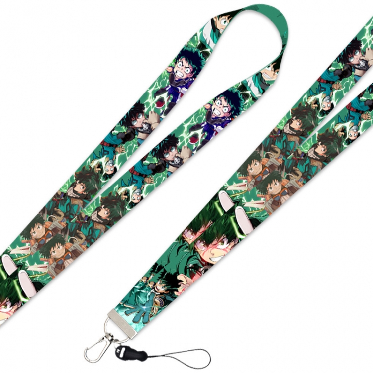 My Hero Academia Anime Silver buckle lanyard mobile phone rope 45cm  price for 10 pcs