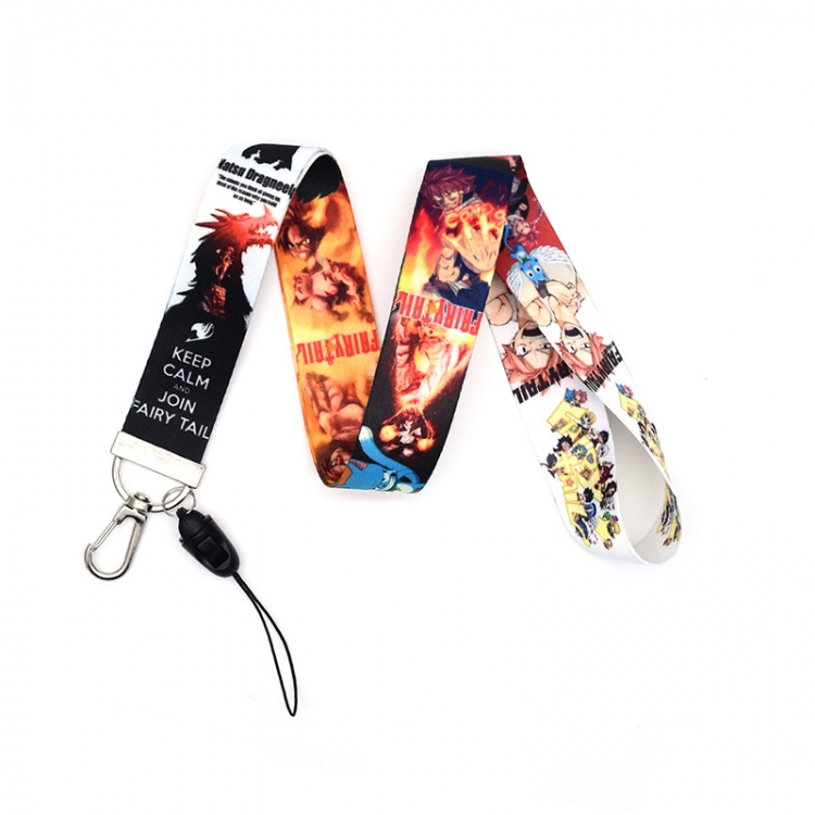 Fairy tail Anime Silver buckle lanyard mobile phone rope 45cm  price for 10 pcs