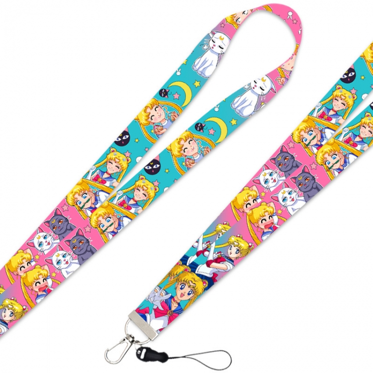 sailormoon Anime Silver buckle lanyard mobile phone rope 45cm  price for 10 pcs