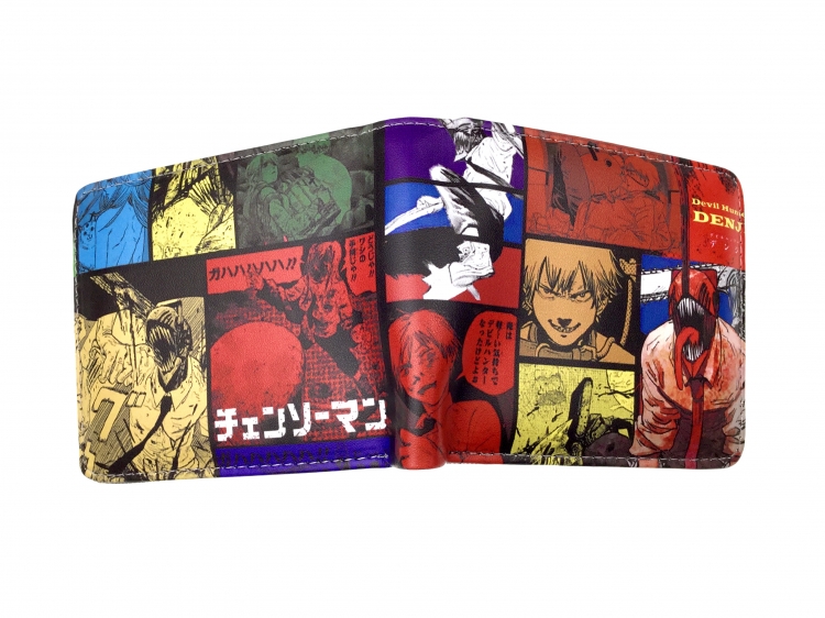 Chainsaw Man two fold  Short wallet 11X9.5CM 60G style 4