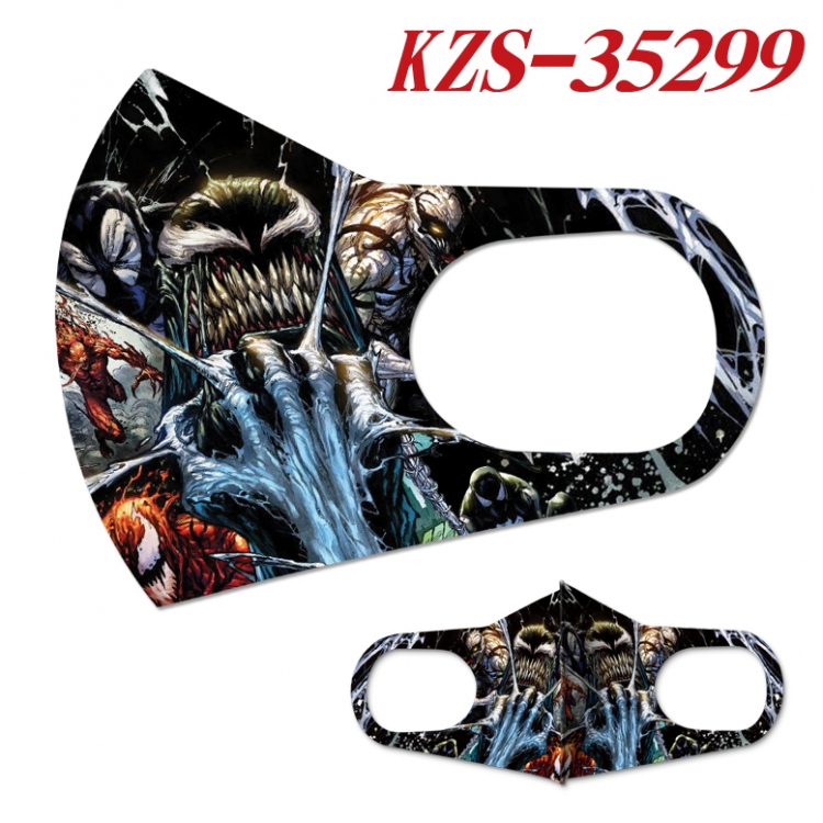 Venom Cartoon ice silk cotton double-sided printing mask   price for 5 pcs KZS-35299A