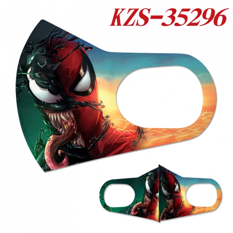Venom Cartoon ice silk cotton double-sided printing mask   price for 5 pcs  KZS-35296A