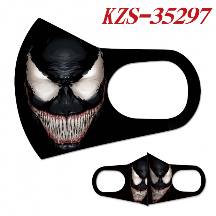 Venom Cartoon ice silk cotton double-sided printing mask   price for 5 pcs KZS-35297A