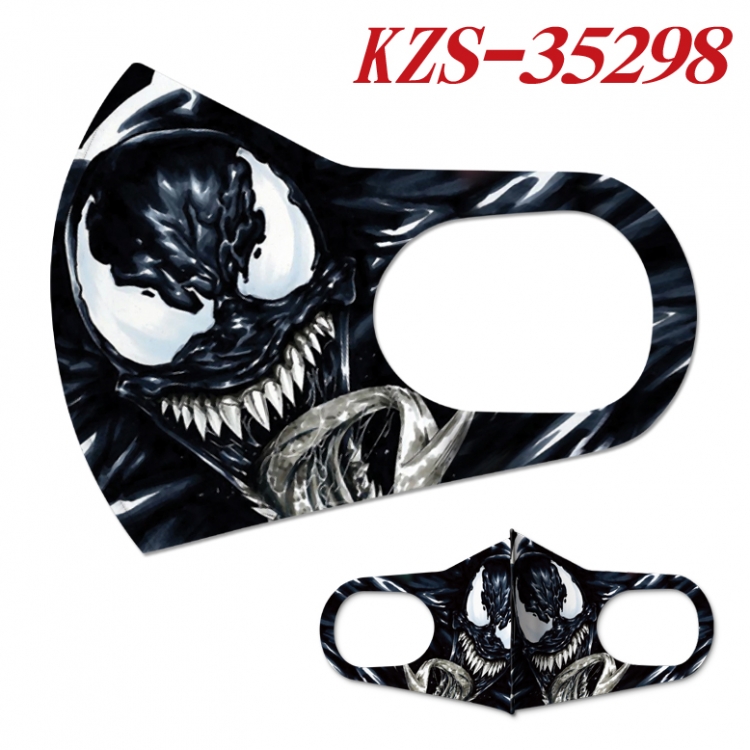 Venom Cartoon ice silk cotton double-sided printing mask   price for 5 pcs KZS-35298A