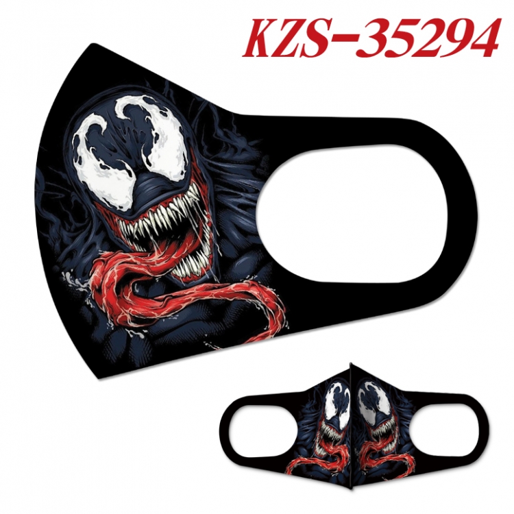 Venom Cartoon ice silk cotton double-sided printing mask   price for 5 pcs KZS-35294A
