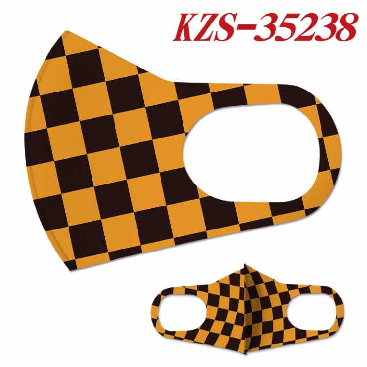 Demon Slayer Kimets Anime ice silk cotton double-sided printing mask scarf price for 5 pcs  KZS-35238A