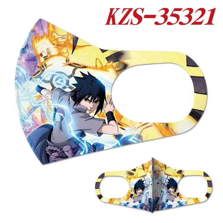 Naruto Anime ice silk cotton double-sided printing mask scarf price for 5 pcs  KZS-35321A