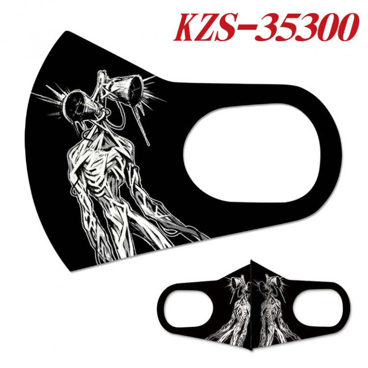 Siren Head Anime ice silk cotton double-sided printing mask scarf price for 5 pcs  KZS-35300A
