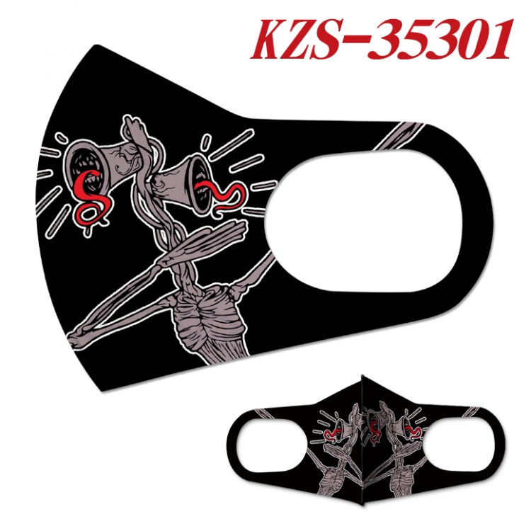 Siren Head Anime ice silk cotton double-sided printing mask scarf price for 5 pcs  KZS-35301A