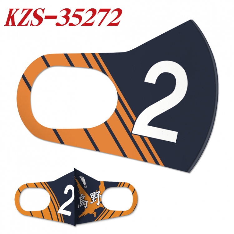Haikyuu!! Anime ice silk cotton double-sided printing mask scarf price for 5 pcs  KZS-35272A