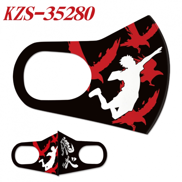 Haikyuu!! Anime ice silk cotton double-sided printing mask scarf price for 5 pcs  KZS-35280A