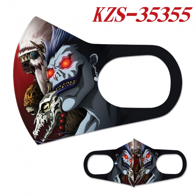 Death note Anime ice silk cotton double-sided printing mask scarf price for 5 pcs  KZS-35355A