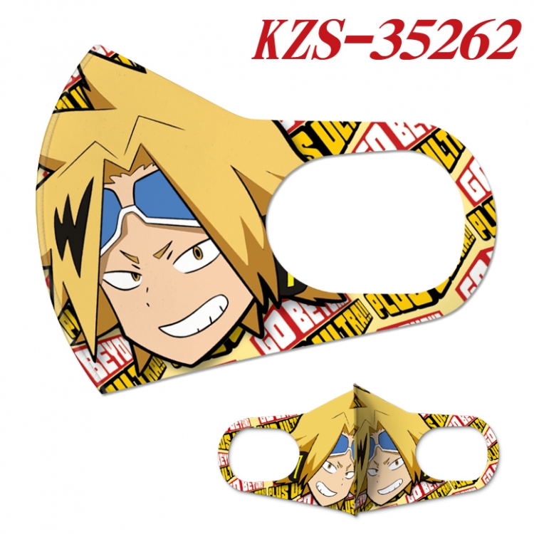 My Hero Academia Anime ice silk cotton double-sided printing mask scarf price for 5 pcs  KZS-35262A