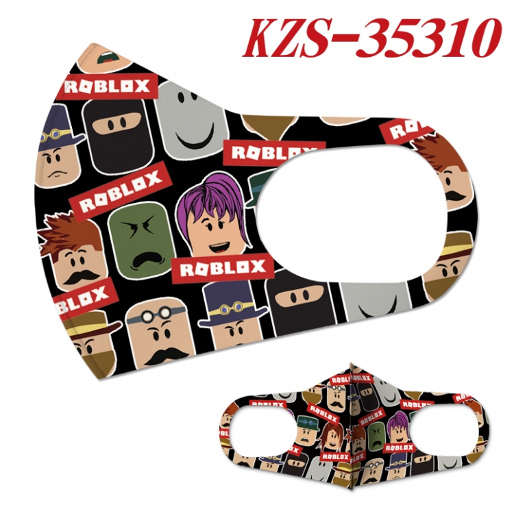 Roblox   ice silk cotton double-sided printing mask scarf price for 5 pcs  KZS-35310A