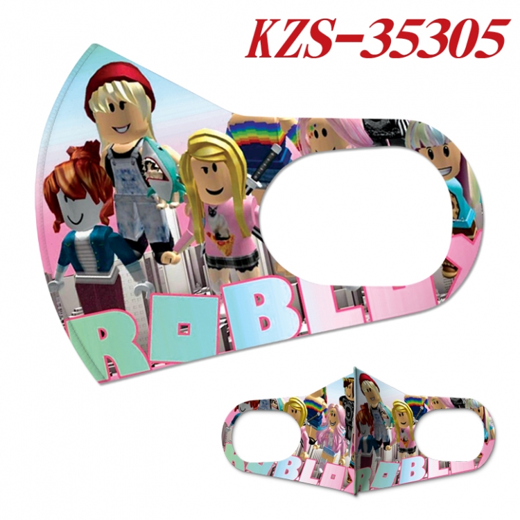 Roblox   ice silk cotton double-sided printing mask scarf price for 5 pcs  KZS-35305A