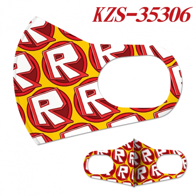 Roblox   ice silk cotton double-sided printing mask scarf price for 5 pcs   KZS-35306A