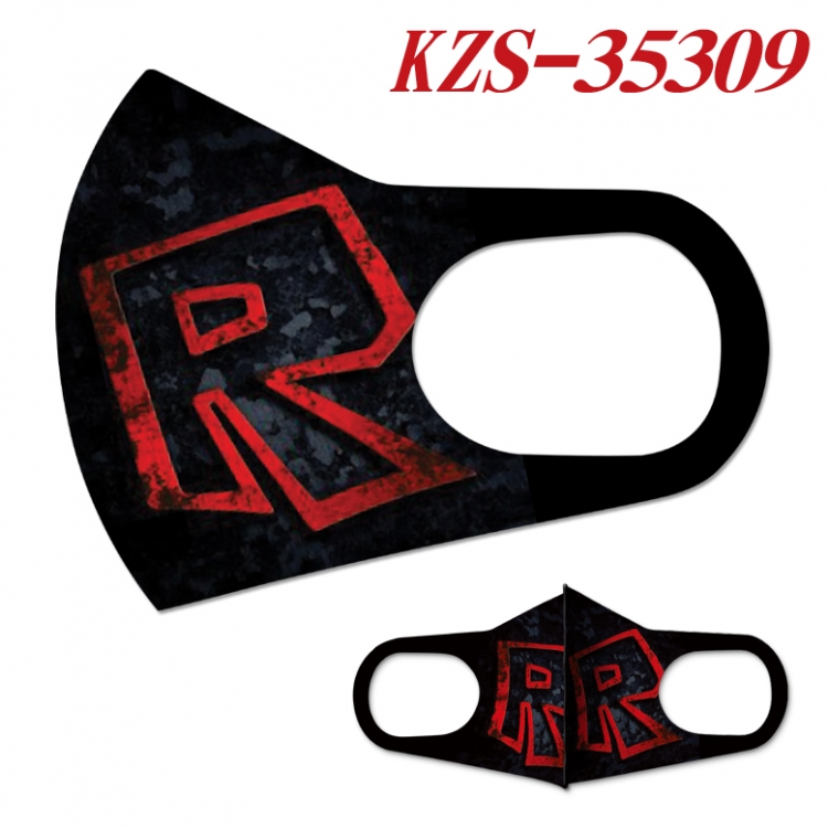 Roblox   ice silk cotton double-sided printing mask scarf price for 5 pcs  KZS-35309A