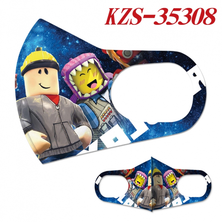Roblox   ice silk cotton double-sided printing mask scarf price for 5 pcs  KZS-35308A
