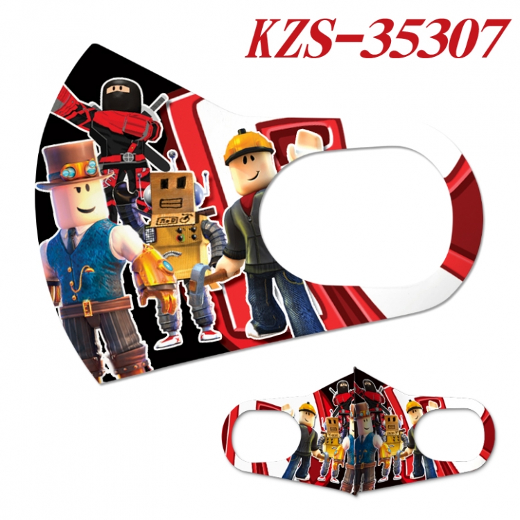 Roblox   ice silk cotton double-sided printing mask scarf price for 5 pcs  KZS-35307A