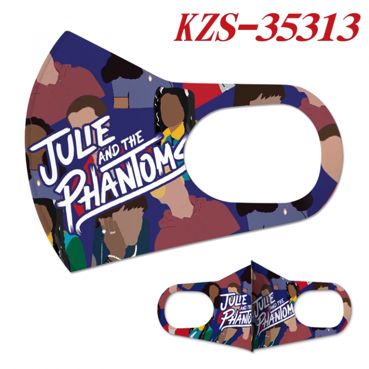 Julie and the Phantoms Anime ice silk cotton double-sided printing mask scarf price for 5 pcs  KZS-35313A