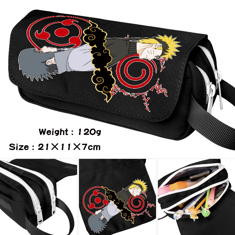 Naruto  Portable waterproof double-layer pencil case Pencil Bag  20x11x7cm