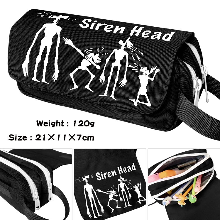 Siren Head Portable waterproof double-layer pencil case Pencil Bag  20x11x7cm