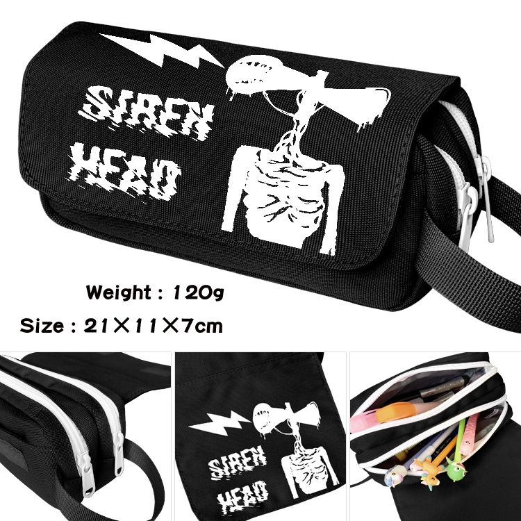 Siren Head Portable waterproof double-layer pencil case Pencil Bag  20x11x7cm