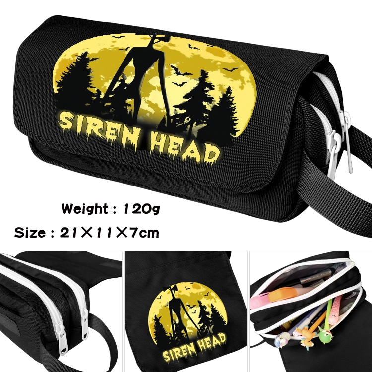 Siren Head Portable waterproof double-layer pencil case Pencil Bag  20x11x7cm