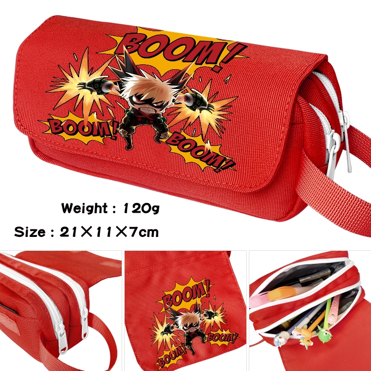  My Hero Academia  Portable waterproof double-layer pencil case Pencil Bag  20x11x7cm