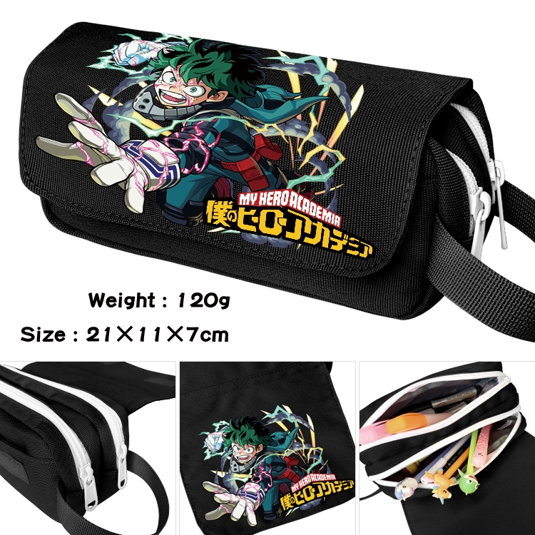  My Hero Academia  Portable waterproof double-layer pencil case Pencil Bag  20x11x7cm