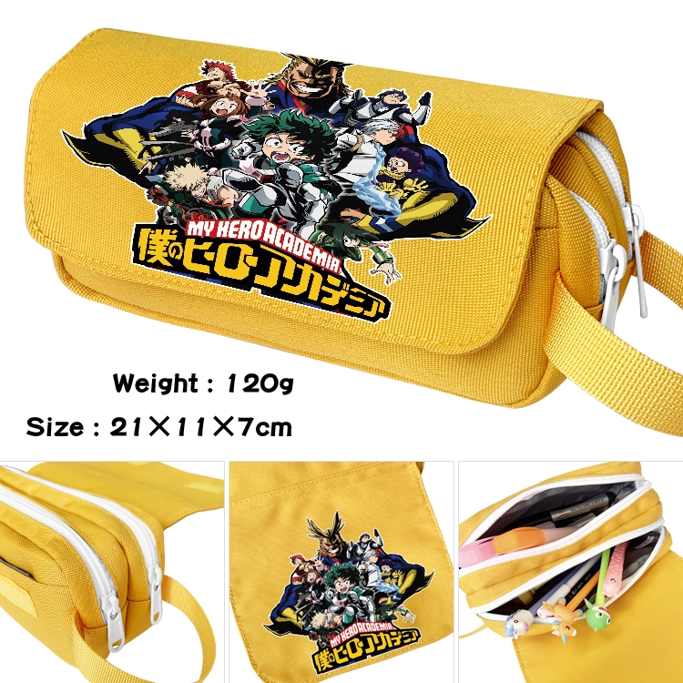  My Hero Academia  Portable waterproof double-layer pencil case Pencil Bag  20x11x7cm