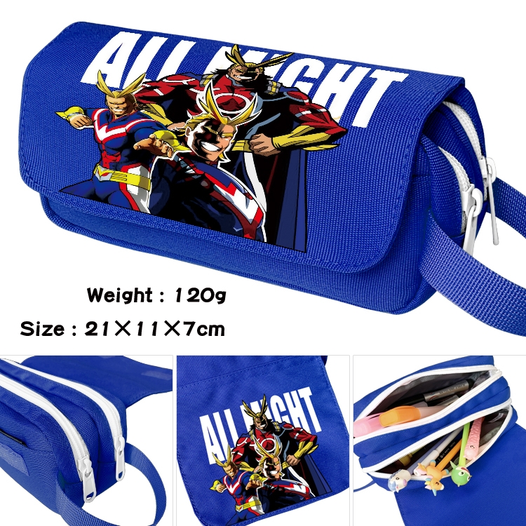 My Hero Academia  Portable waterproof double-layer pencil case Pencil Bag  20x11x7cm