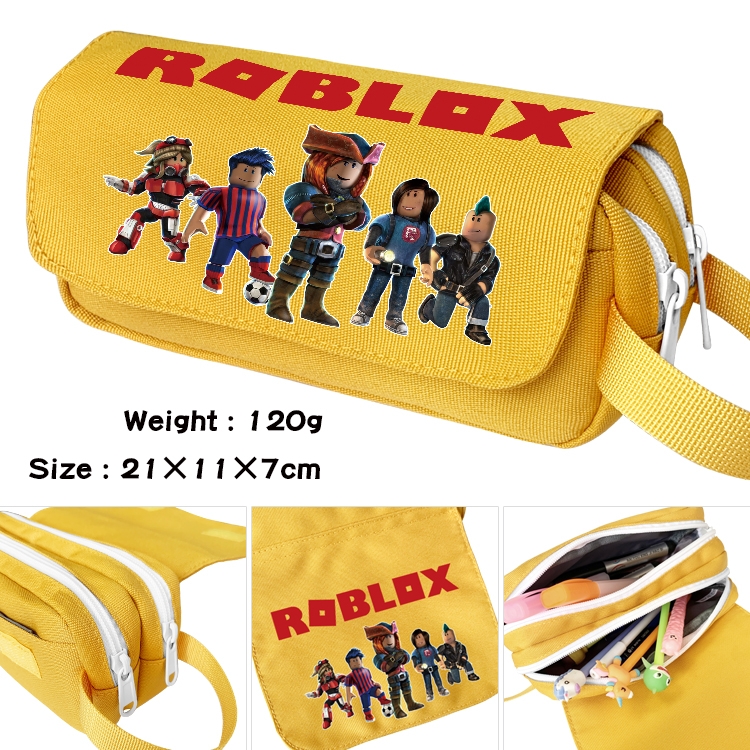 Roblox Portable waterproof double-layer pencil case Pencil Bag  20x11x7cm