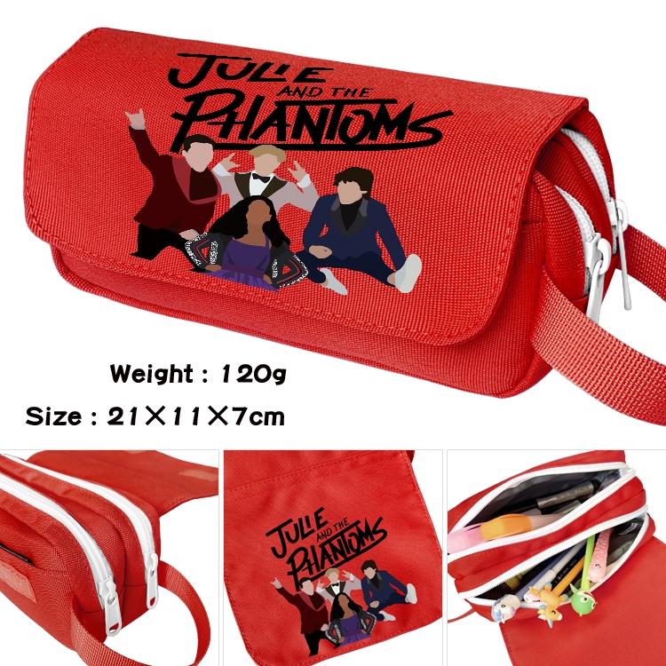 Julie and the Phantoms Portable waterproof double-layer pencil case Pencil Bag  20x11x7cm