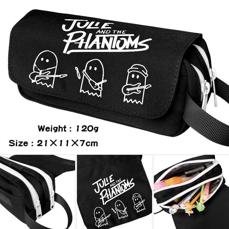 Julie and the Phantoms Portable waterproof double-layer pencil case Pencil Bag  20x11x7cm