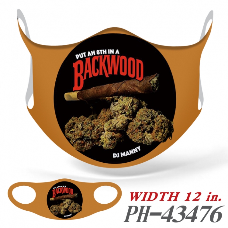 BACKWOODS  Full color Ice silk seamless Mask   price for 5 pcs  PH-43476A