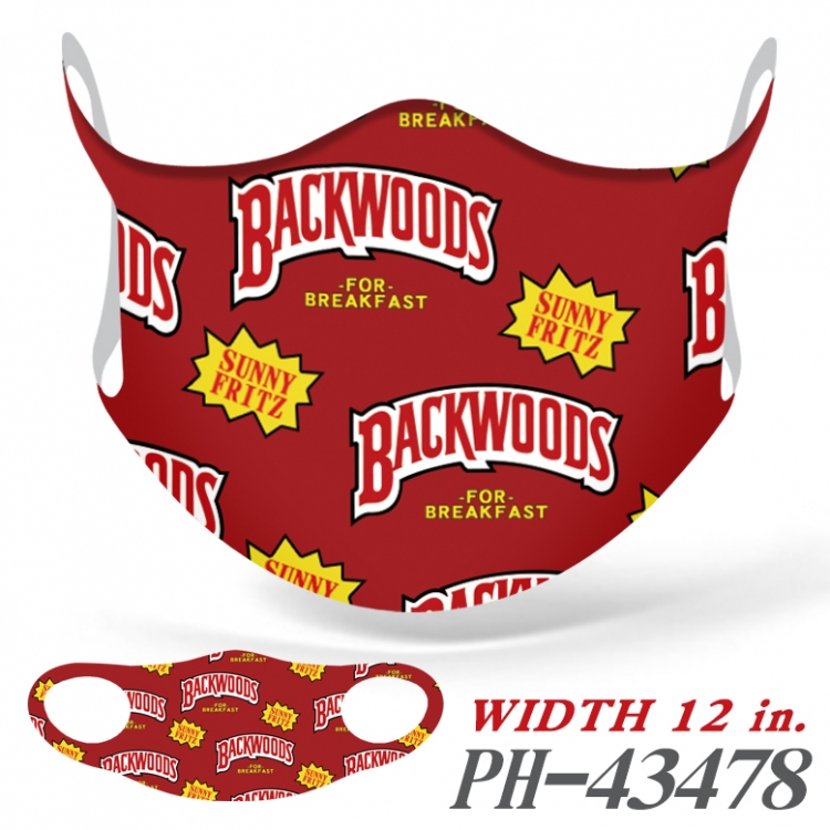 BACKWOODS  Full color Ice silk seamless Mask   price for 5 pcs  PH-43478A