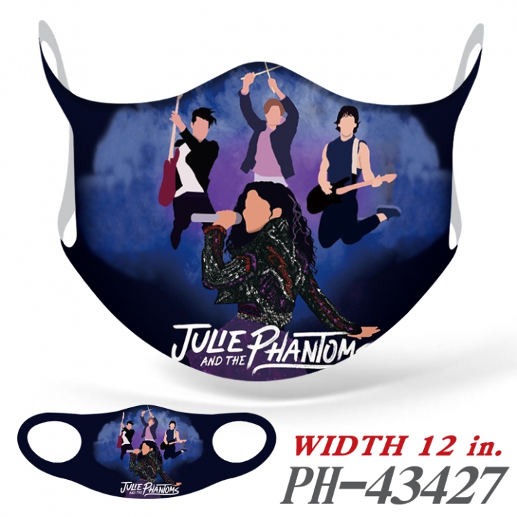 Julie and the Phantoms Full color Ice silk seamless Mask   price for 5 pcs  PH-43427A